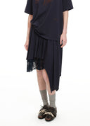 Layered Embroidered Lace Skirt