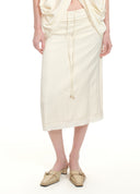 Embroidered Column Skirt
