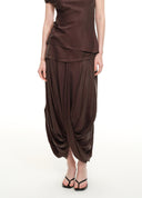 Sculptural Draped Maxi Skirt