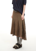 Pleated Lace Skirt