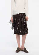Sequin Layered Midi Skirt