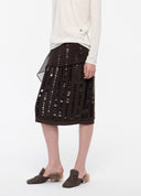 Sequin Layered Midi Skirt
