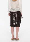 Sequin Layered Midi Skirt