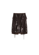Sequin Layered Midi Skirt