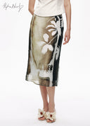 Artist Silver Lotus Satin Skirt