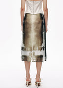 Artist Silver Lotus Satin Skirt