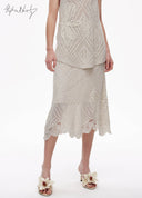 Appliqué Knit Skirt