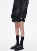 Fringed Pleated Skirt