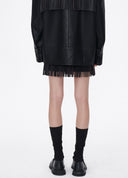 Fringed Pleated Skirt