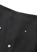 Metal-Embellished Satin Skirt