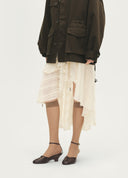 Romantic Ruffled Asymmetric Skirt