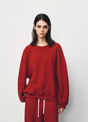 Red Little Bamboo Horse Relaxed-Fit Sweatshirt