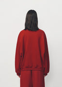Red Little Bamboo Horse Relaxed-Fit Sweatshirt