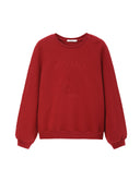 Red Little Bamboo Horse Relaxed-Fit Sweatshirt