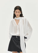 “902” Scarf Long Shirt