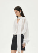“902” Scarf Long Shirt