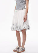 "902" Foil-Silver Bubble Skirt