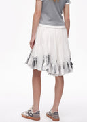 "902" Foil-Silver Bubble Skirt