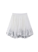 "902" Foil-Silver Bubble Skirt
