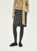 Vintage Plaid Trim Skirt