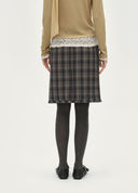 Vintage Plaid Trim Skirt