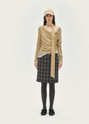 Vintage Plaid Trim Skirt