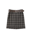 Vintage Plaid Trim Skirt