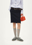 Imitation Lace Midi Skirt