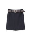 Imitation Lace Midi Skirt