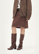 Casual Fine-Check Skirt