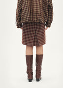 Casual Fine-Check Skirt