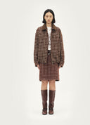 Casual Fine-Check Skirt