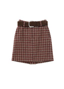 Casual Fine-Check Skirt