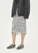 “902” Straight Sequin Party Skirt