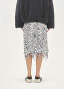 “902” Straight Sequin Party Skirt