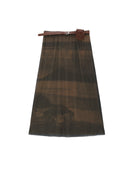 Vintage Printed Stretch Maxi Skirt