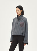 “AVVENN LITE” Grey Stand-Collar Sweatshirt