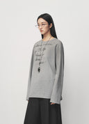 Grey Versatile Letter Print T Shirt