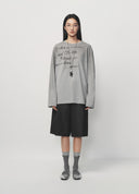 Grey Versatile Letter Print T Shirt