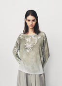 Ultra Soft Tie Dye Floral Print T Shirt