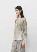 Ultra Soft Tie Dye Floral Print T Shirt