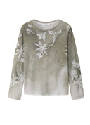 Ultra Soft Tie Dye Floral Print T Shirt