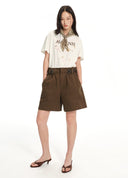 Floral Scarf-Detail T-shirt