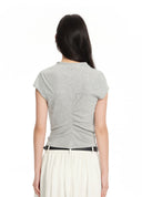 Fitted Cap-Sleeve T-Shirt