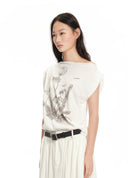 Floral Asymmetric T-Shirt
