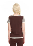 Layered color-block fitted T-shirt