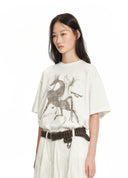 Magic Pony Print Oversized T-Shirt