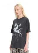 Magic Pony Print Oversized T-Shirt