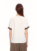 White Flocked 09 Tee