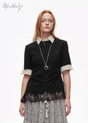 Artist Asym Hem Embroidered Tee